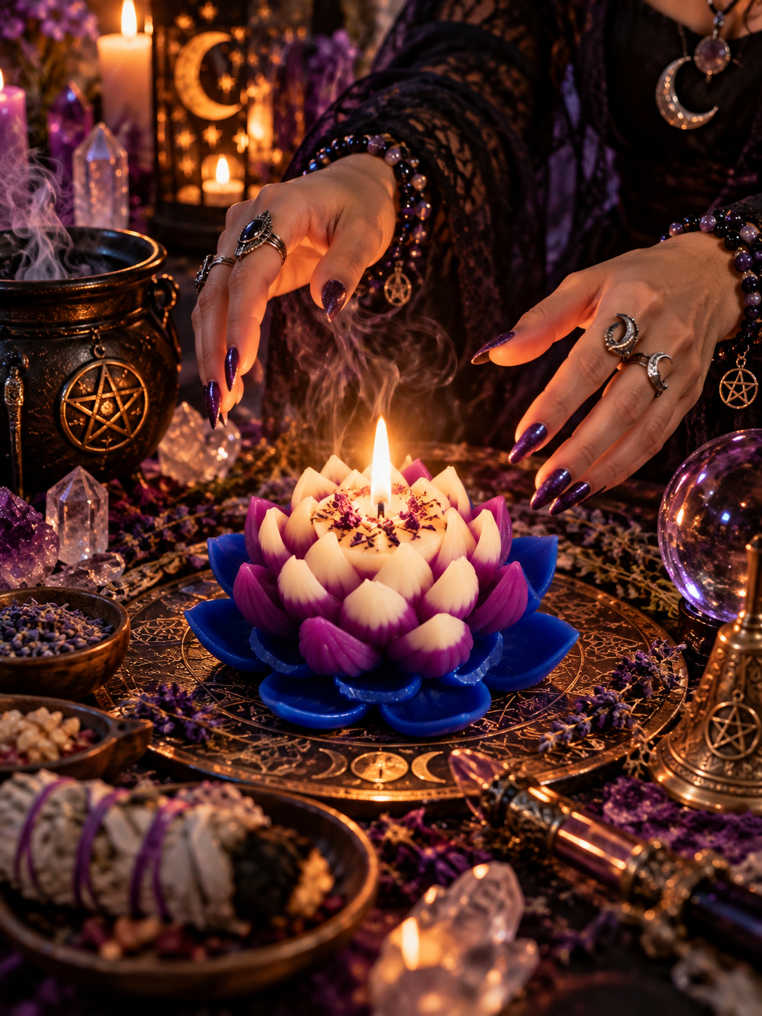 Stillpoint Bloom | Ritual Pillar Candle