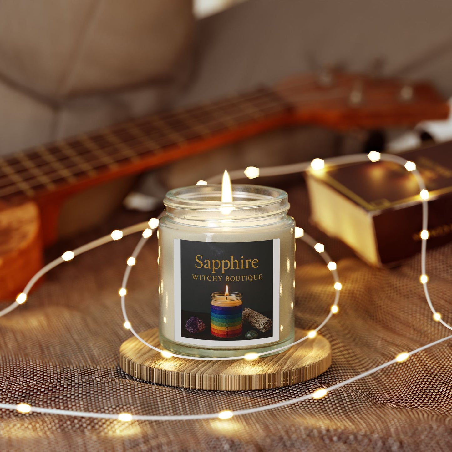 Coconut Apricot Luxe Scented Candle – 4oz & 9oz | Sapphire Witchy Boutique