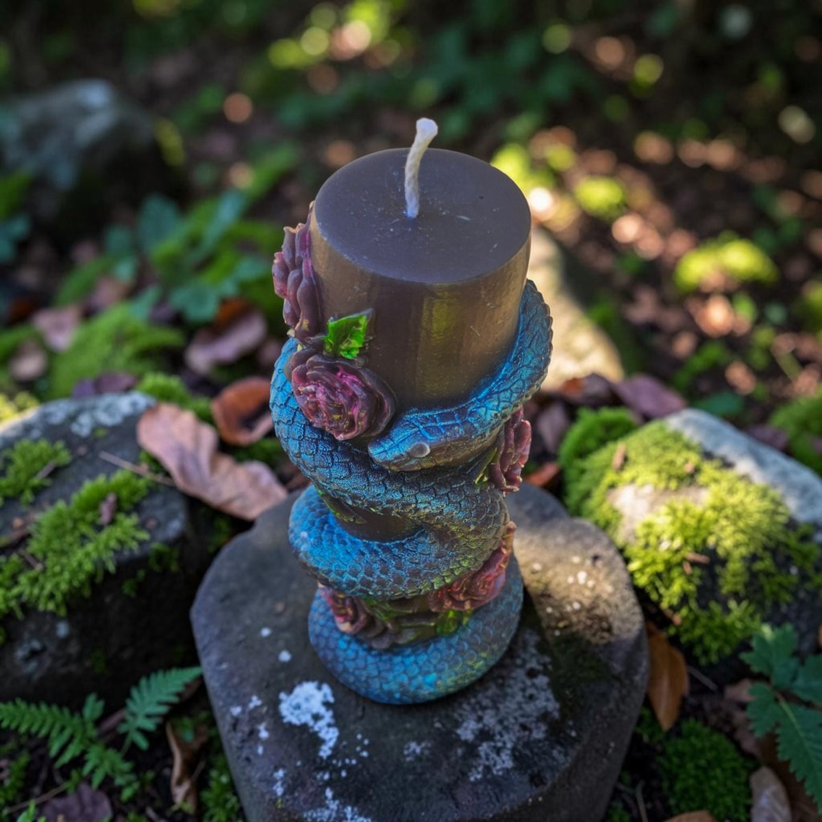 Coiled Becoming — Ritual Pillar Candle