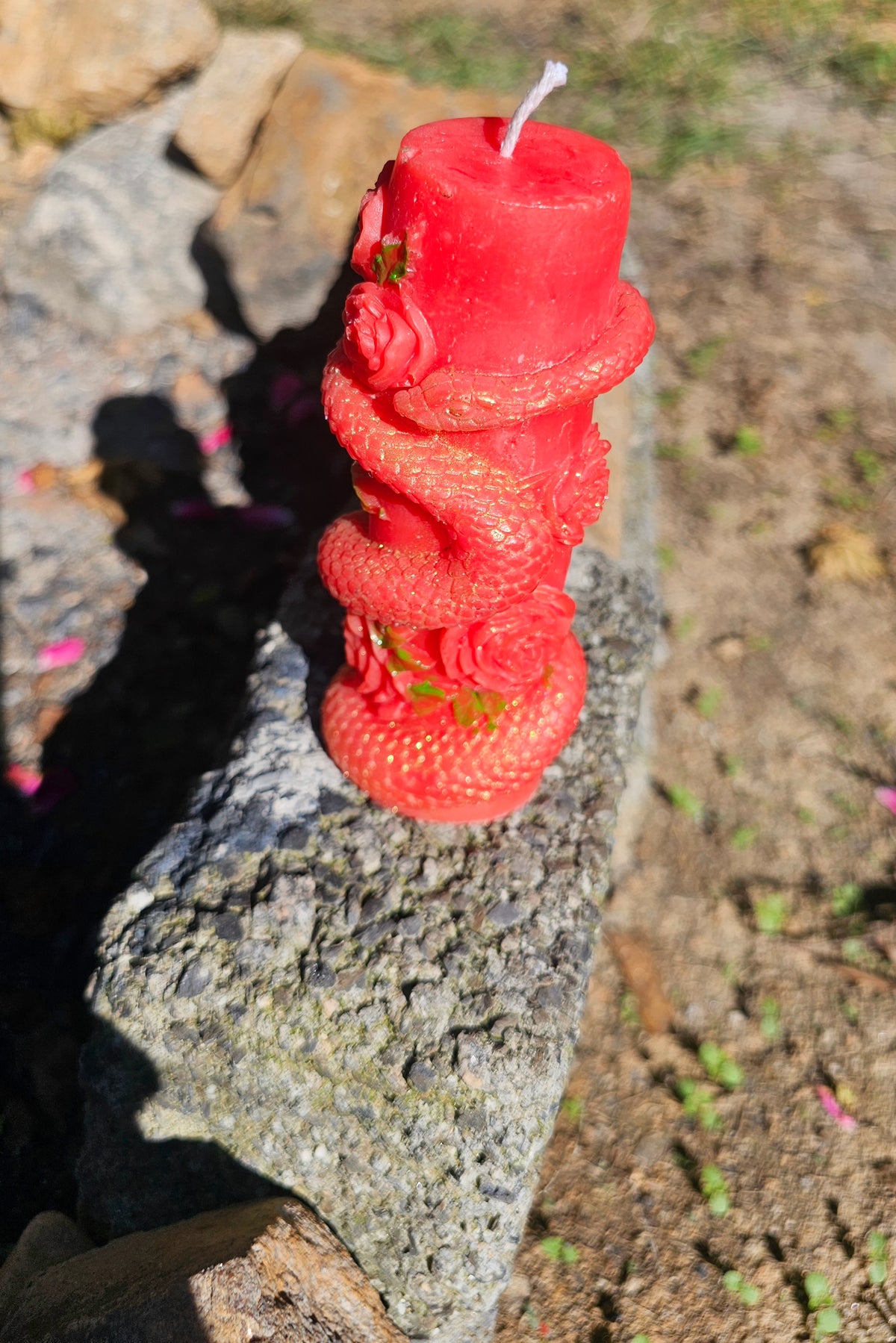 Coiled Becoming — Ritual Pillar Candle