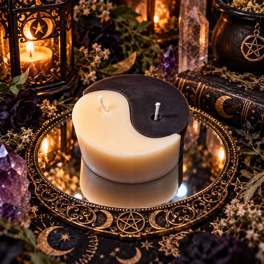 Centered Duality  Ritual Pillar Candle