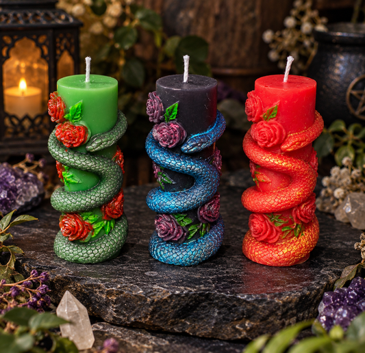 Coiled Becoming — Ritual Pillar Candle